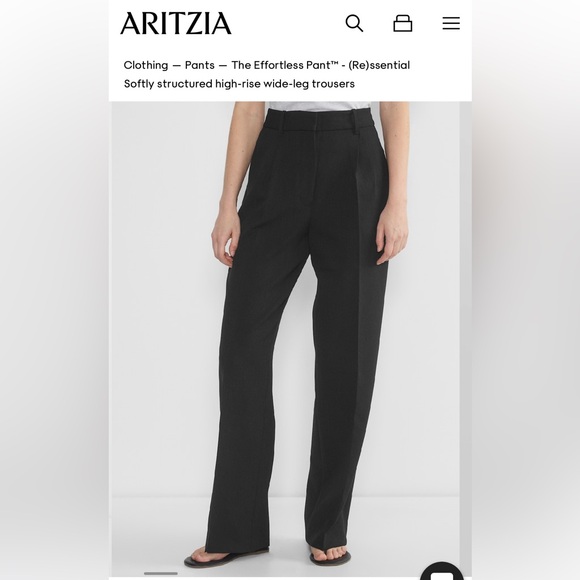 Wilfred Pants - NWOT Wilfred Black Effortless pants - regular length - 6 - re-essential